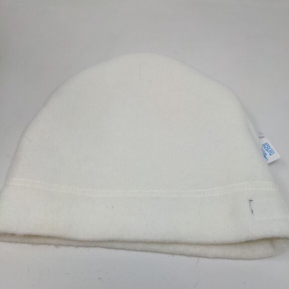 Unbranded Men's Knit Beanie Hat White Acrylic Vintage Made USA Turtle Logo - Picture 8 of 10